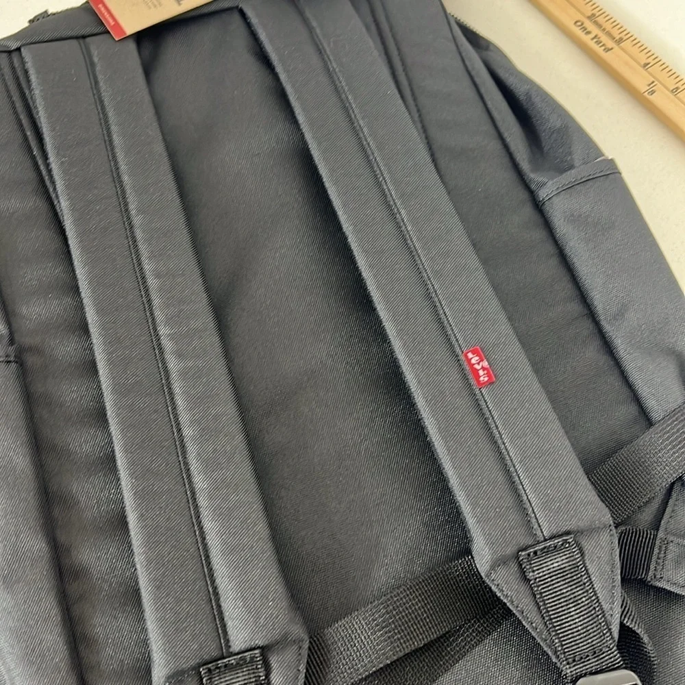 Levi's Nylon Backpack Black Interior Laptop Sleeve School NWT